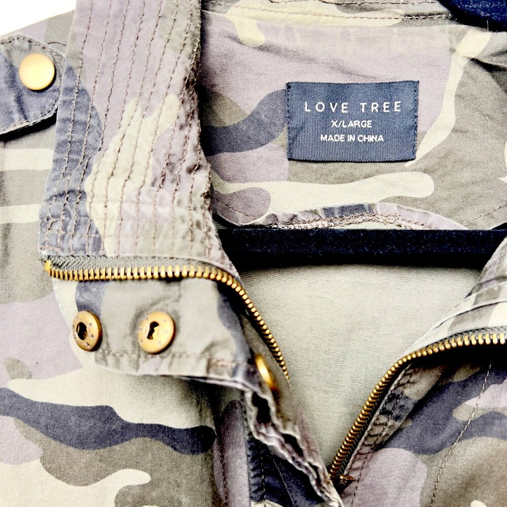 Love Tree Camo Jacket Lightweight Cotton - Size XL - Picture 3 of 5